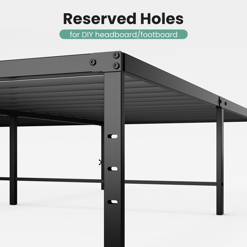 metal bed frame with Storage Space, Platform Foundation, No Box Spring Needed gallery