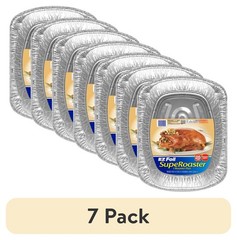 (7 pack) EZ Foil 25 LB Super Roaster Disposable Turkey Pan, 16 x 12.5 x 3.25 in.