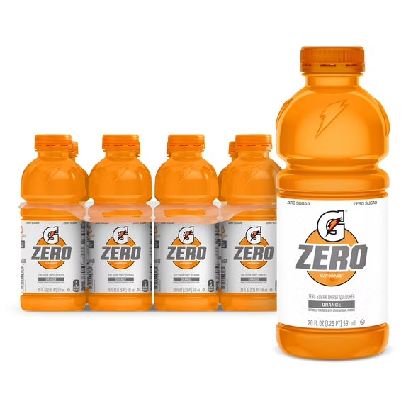 Gatorade Thirst, Quencher Zero, Sugar Sports, Drink Orange 20Oz Bottles - 8 Pack gallery