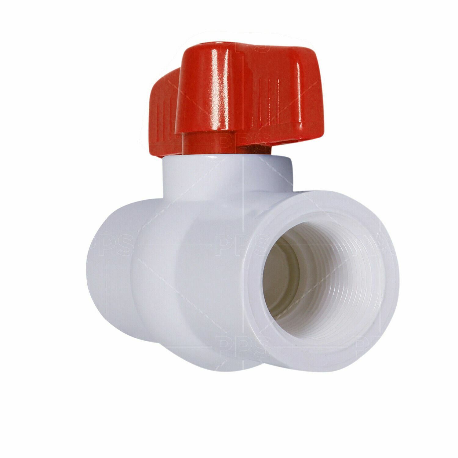 Midline Valve PVC Ball Valve; Red T-Handle Water Shut-Off; 3/4 in. FIP (Plastic) gallery
