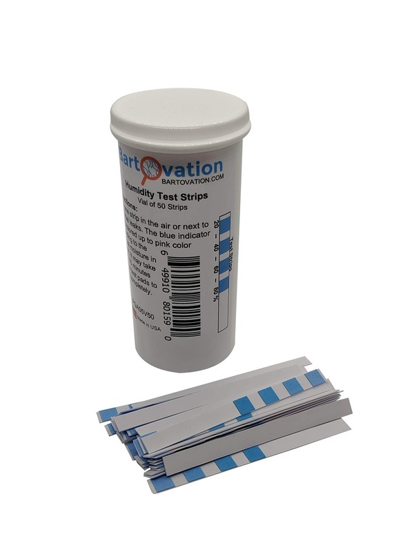 4 Pad Cobalt Chloride Humidity Test Strip 20 - 80 Humidity Vial of 50 Strips gallery