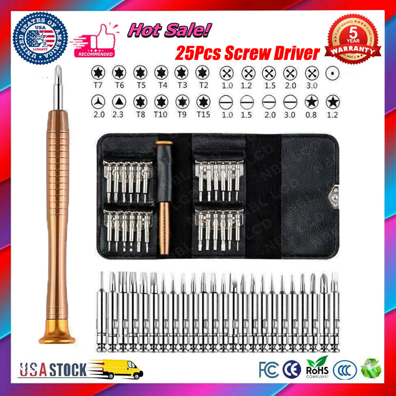 25 IN1 Small MINI REPAIR PRECISION SCREWDRIVER TORX TOOL KIT SET PHONES FIX US gallery