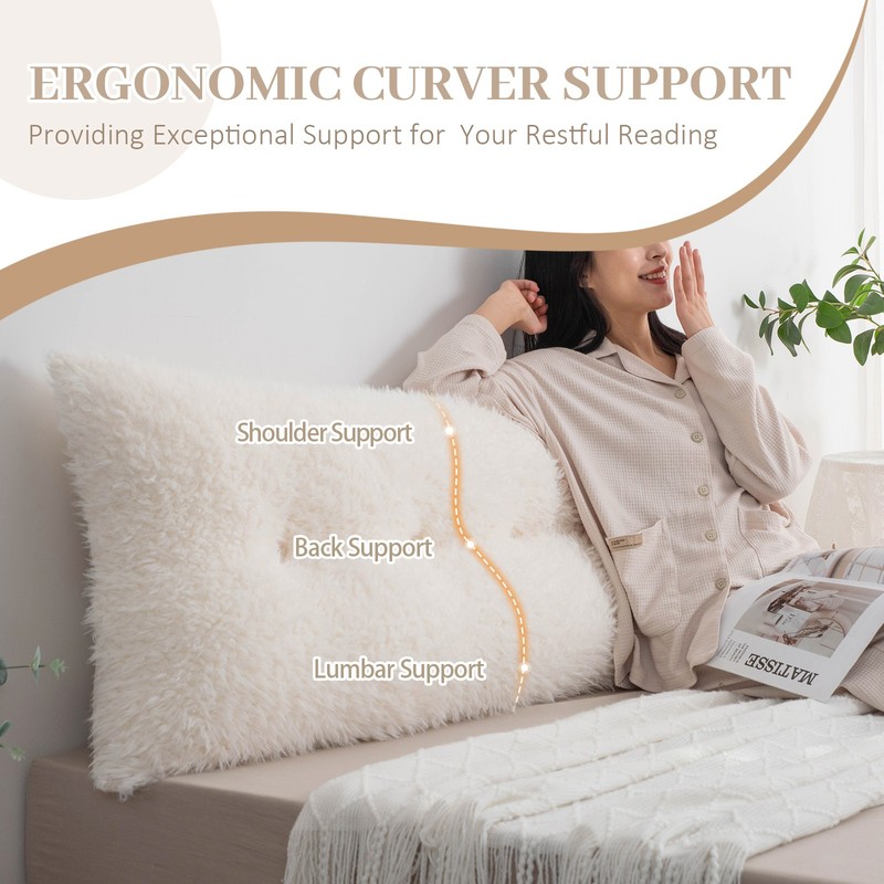 Reading Backrest Pillow for Bed Sofa Soft Back Support in Air-Conditioned Room gallery