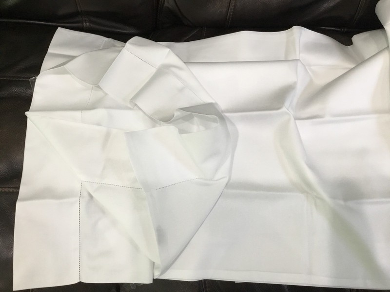 $278 Dea Italy NWT (2) King Pillowcases 100% Cotton Eleonora White Sateen gallery