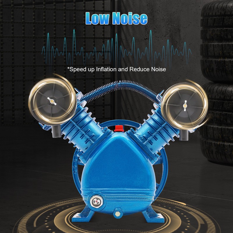 Replacement Air Compressor Pump Single Stage V Style Twin Cylinder 3 HP 2-Piston gallery