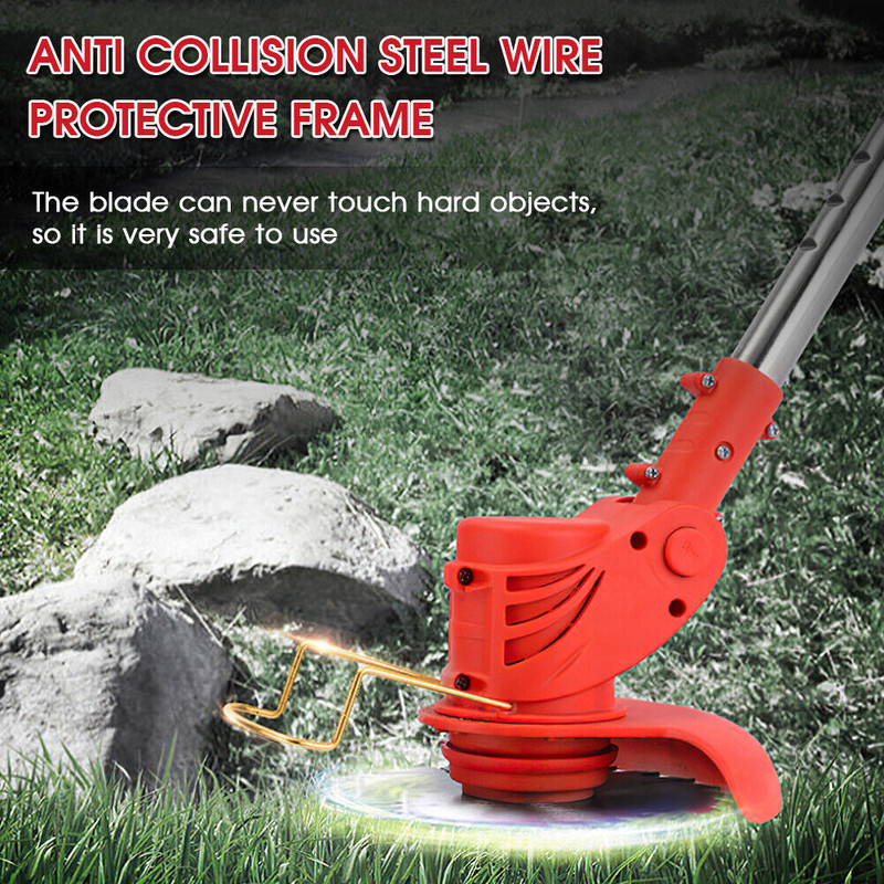 Electric Cordless Grass String Trimmer Lawn Edger Weed Wacker Cutter + 2 Battery gallery