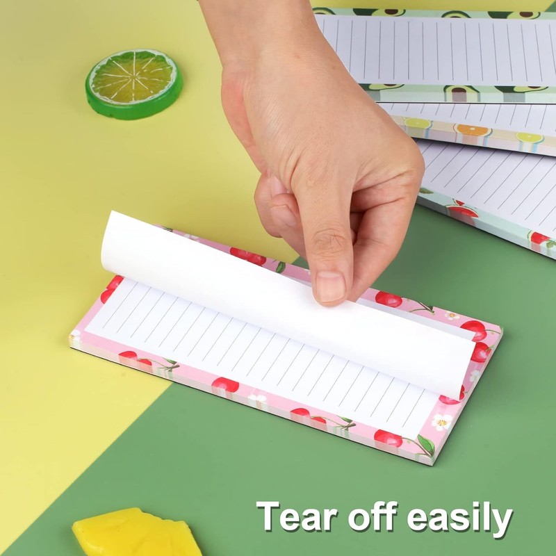 4 Pack Magnetic Notepads for Refrigerator, Grocery List Magnet Pad for Fridge... gallery