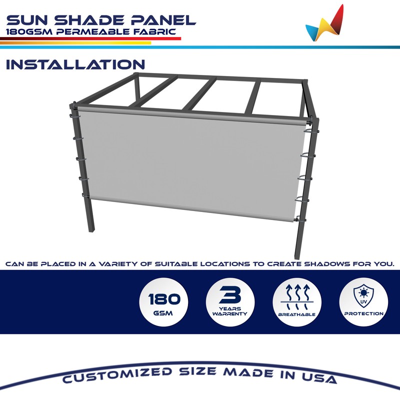 Breathable Pergola Replacement Cover Panel Yard Canopy Shade Cover w/Rod Pocket gallery