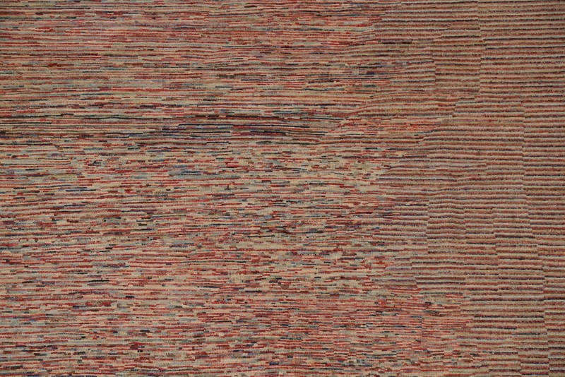 All-Over Pattern Handmade Gabbeh Style Rug 6x10 Ft Striped Modern Wool Carpet gallery