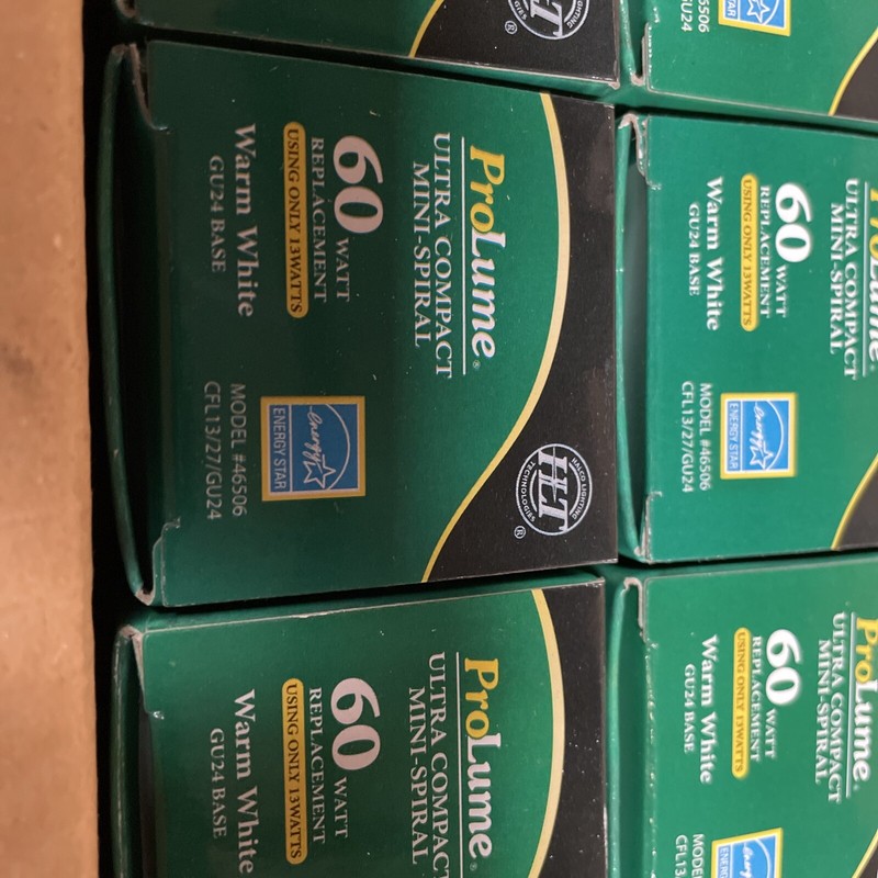 ⚡️(QTY 2) HALCO CFL13 27K GU24 Base T2 60W/13W Bulb Lamps white 2700K 46506⚡️ gallery