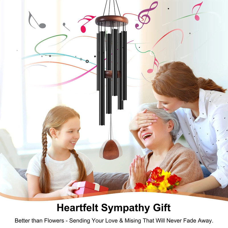 Large Aluminium Wind Chimes 37" to Create a Zen Atmosphere Outdoor Garden Patio gallery
