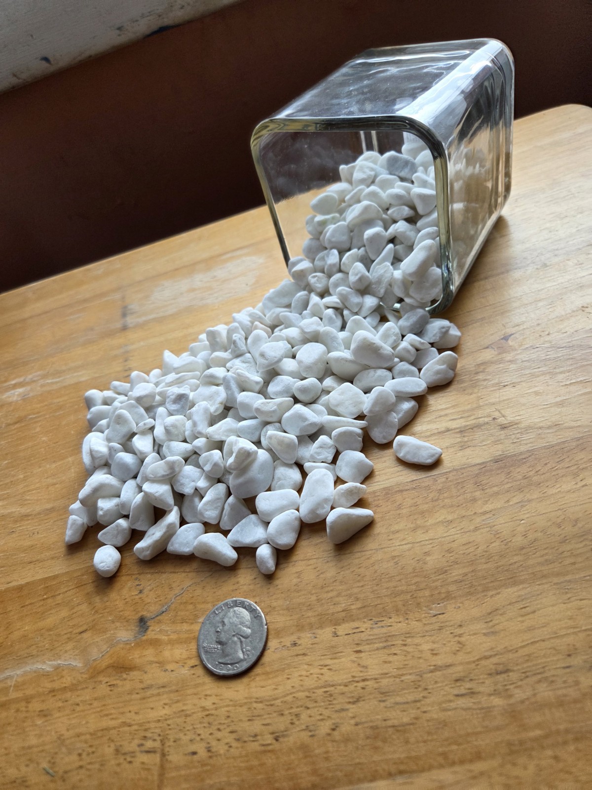 Smooth White Stone Pebbles Small Irregular Shape . Less Than 5 in gallery
