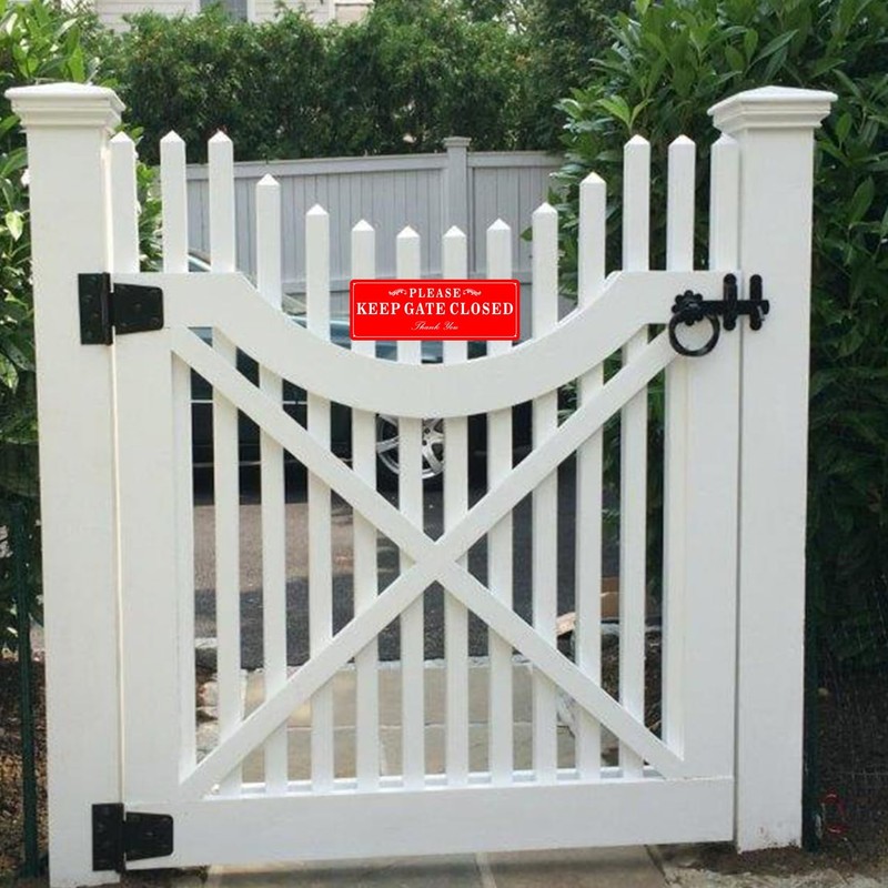 2 Pack Please Keep Closed Gate Signs Rust-Free Aluminum for Gate Yard Lawn gallery