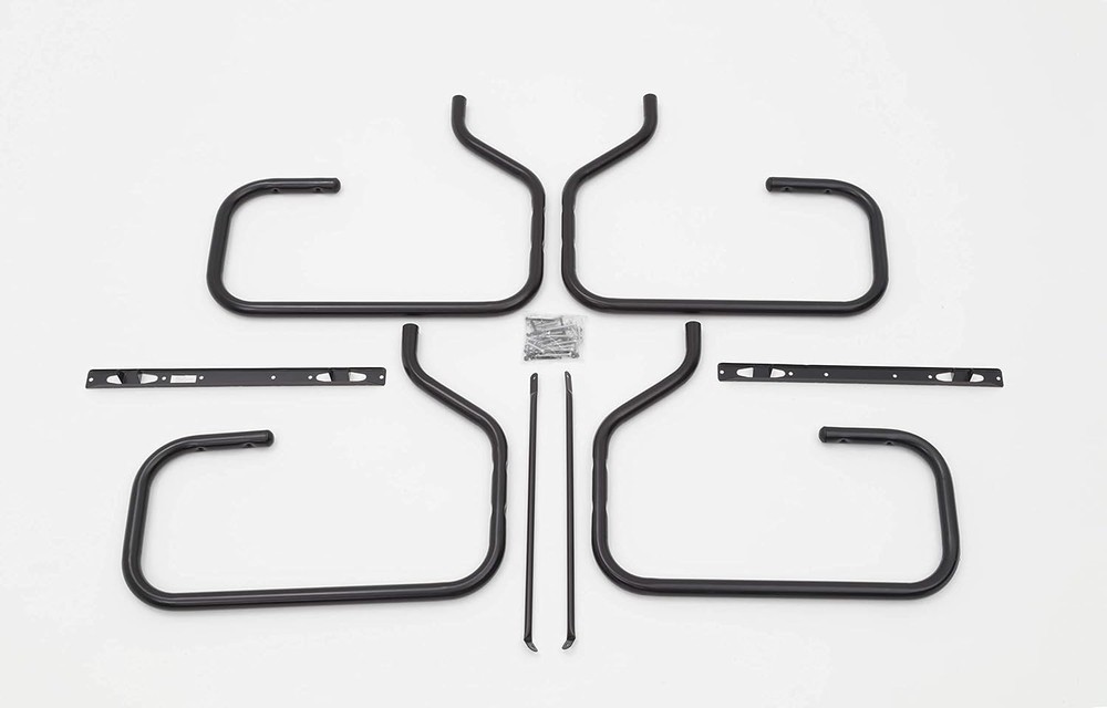 Black Picnic Table Frame Kit W/ 4 Legs & Braces for DIY Wood Top Steel Tubing
