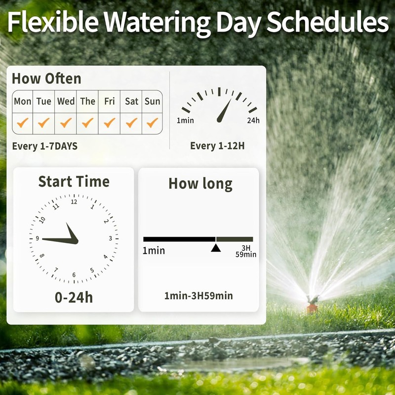 Water Timer Smart Sprinkler Timer Outdoor Irrigation Water Garden 4 Zone gallery