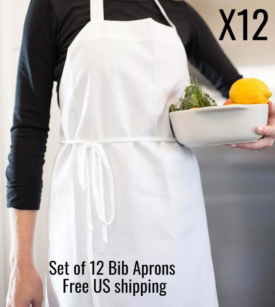 Aprons Commercial Restaurant Home Residential Bib Apron No Pocket 33 x 29 inch