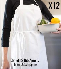 Aprons Commercial Restaurant Home Residential Bib Apron No Pocket 33 x 29 inch