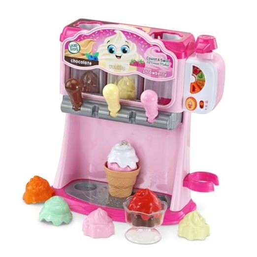 Count and Swirl Ice Cream Maker Playset for Kids Ages 2 Years and up Pink