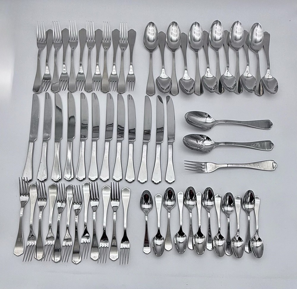 63 Pc- Villeroy & Boch MEDINA Flatware 18/10 Stainless Steel 12 Place Settings +
