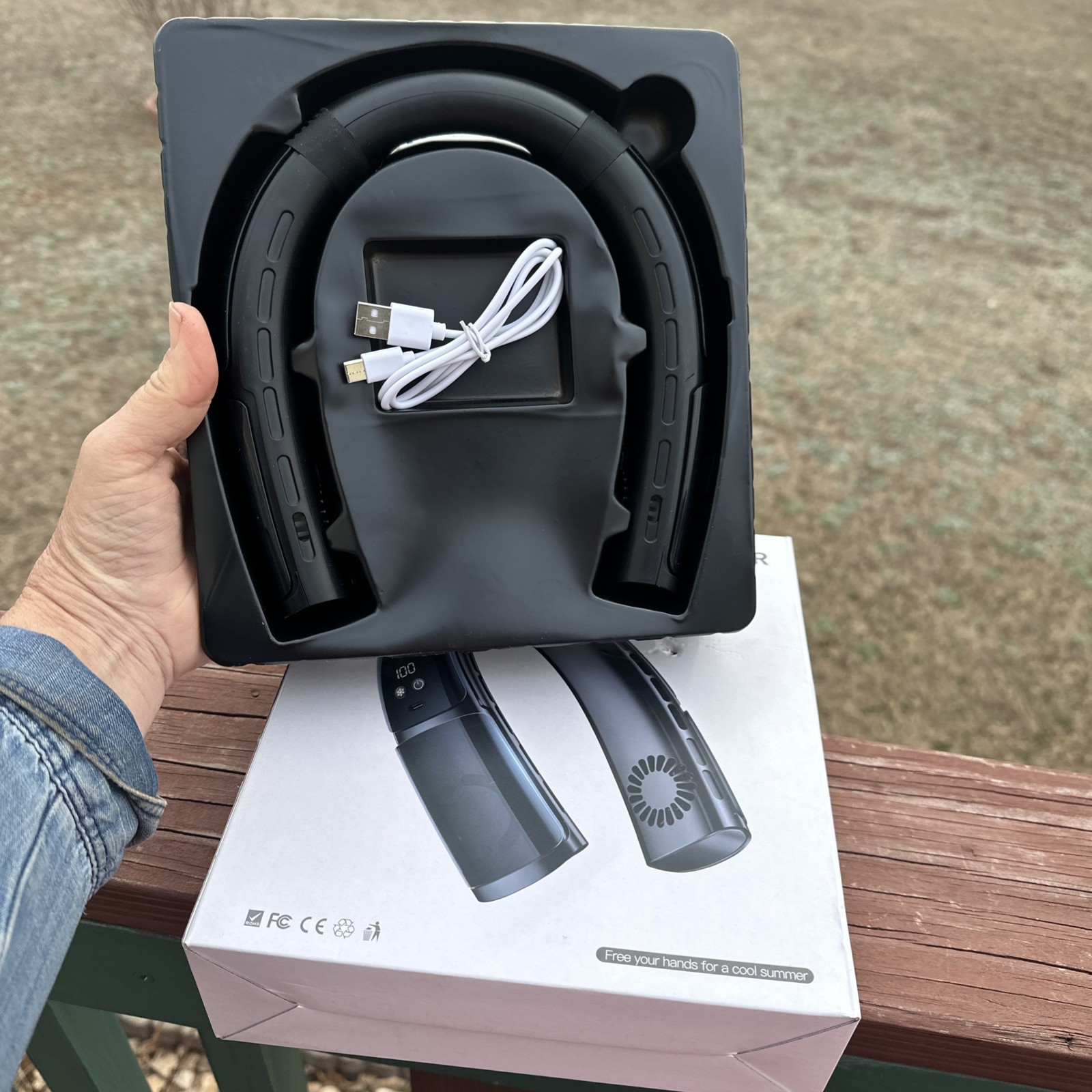 Neck Air Conditioner Portable Bladeless Fan Cooling New In Open Box gallery