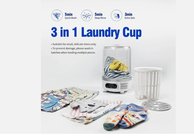 Portable Mini Washing Machine 3L Type-C Spin-Dry Cordless READ gallery