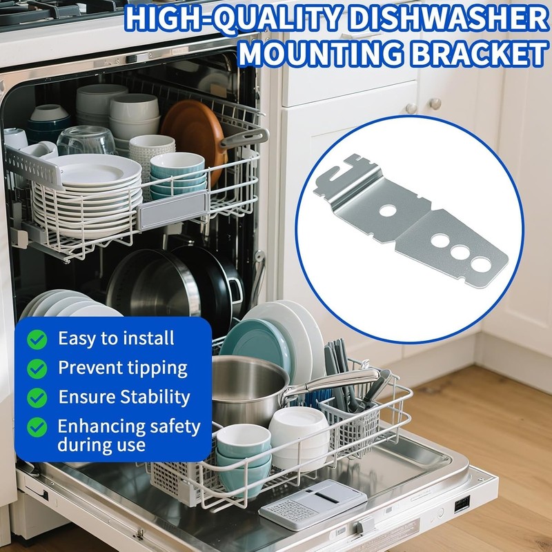 Dishwasher Mounting Brackets 2 Pack - Universal Fit for Major Brands gallery