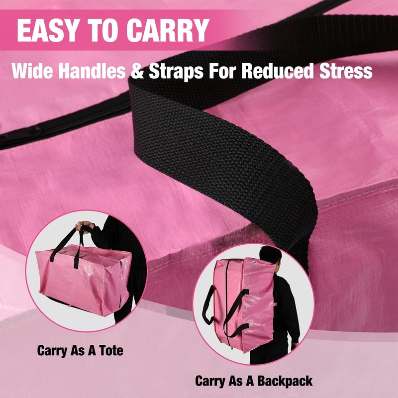 WORKPRO 6PCS Large Moving Bags Heavy-Duty Storage Tote Alternative to Moving Box gallery