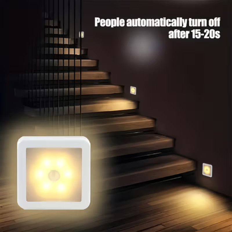 Motion Sensor LED Night Light Battery Powered Indoor Closet Cabinet Wall Cabinet gallery