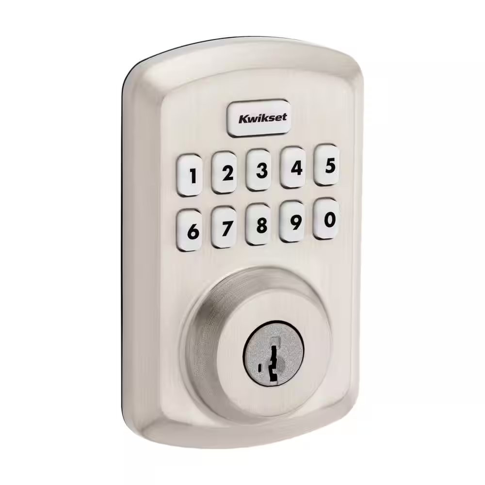 Kwikset Powerbolt 250 10-Button Keypad Satin Nickel Transitional Electronic Dead gallery