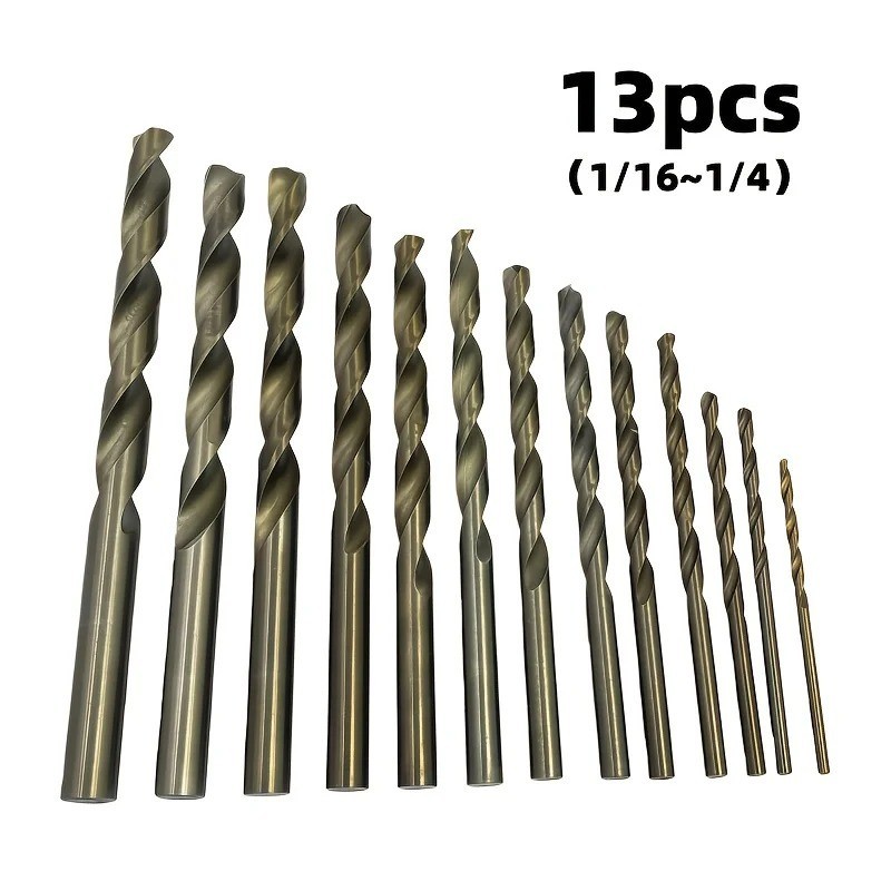 13-Piece M35 Cobalt HSS Drill Bit Set - Precision Drilling for Metal & Steel gallery