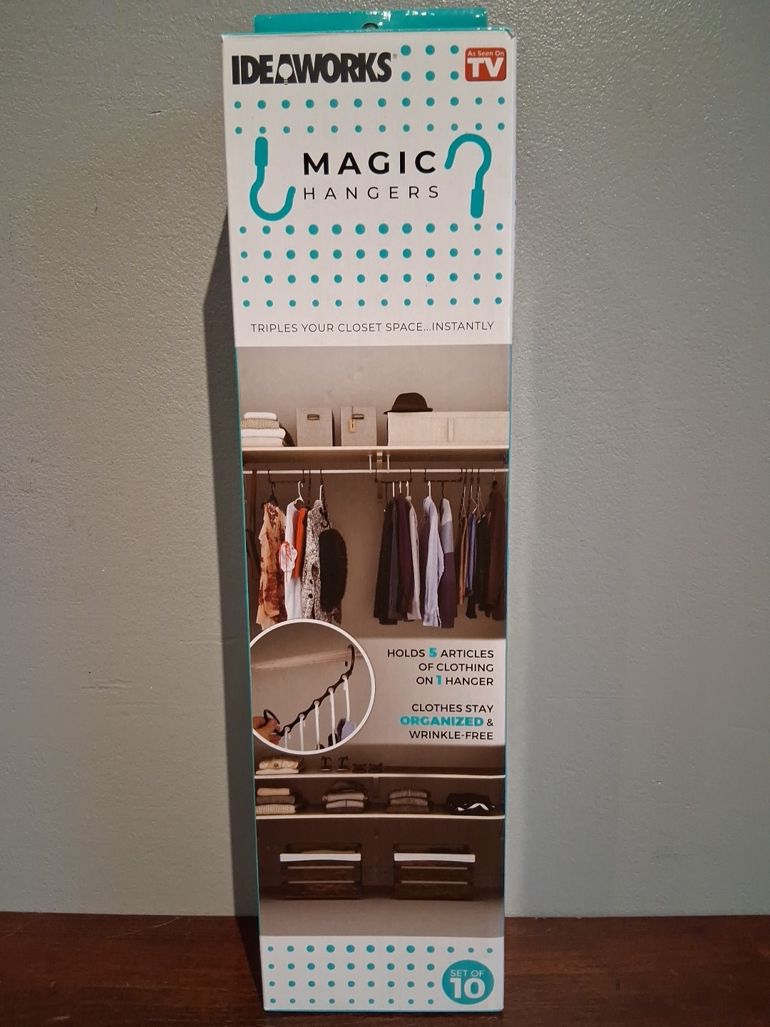 10 Pack Black Magic Space Saving Hangers,Premium Smart Hangers with 5 Holes gallery