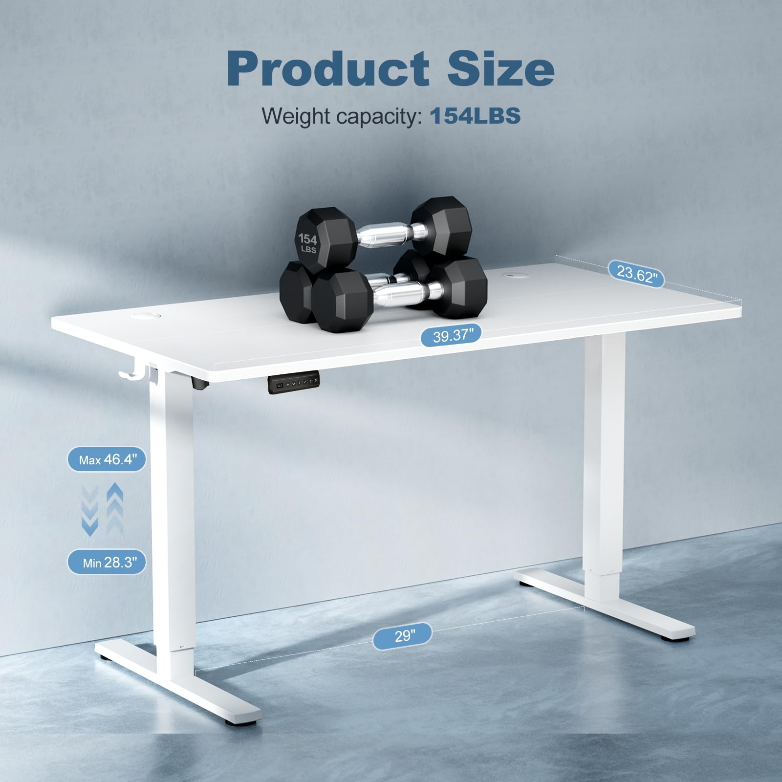 DUMOS 40 Inch Electric Standing Desk Height Adjustable, Sit to Stand Up Compu... gallery