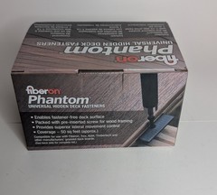 Fiberon Phantom Universal Hidden Deck Fasteners with Pre-Inserted Screws, Black