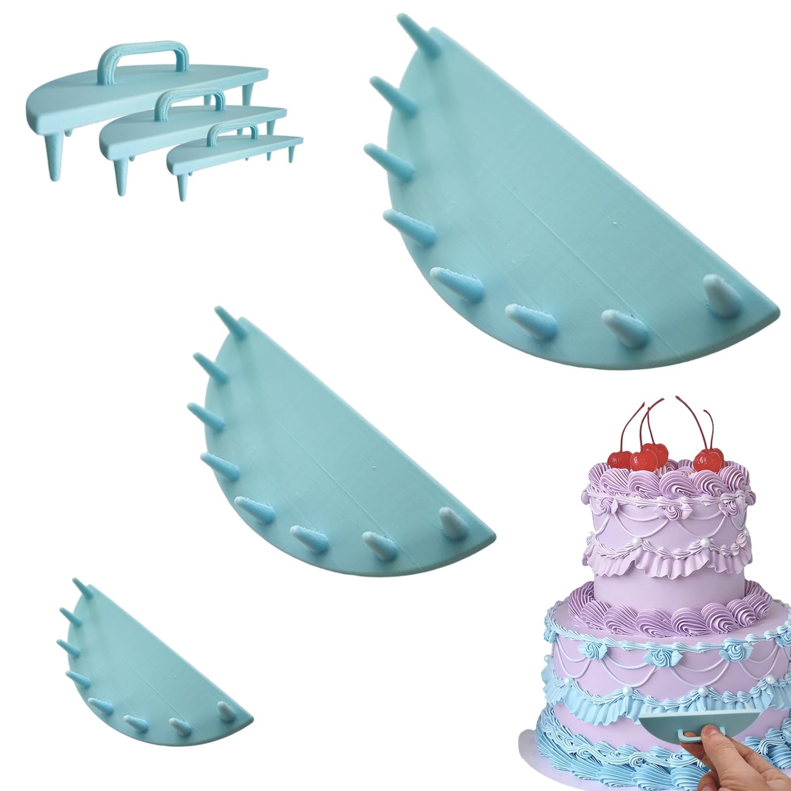 3 PCS Cake Arch Guide Tools,Ruffle Piping Guide,for Evenly Spaced Piping for ... gallery