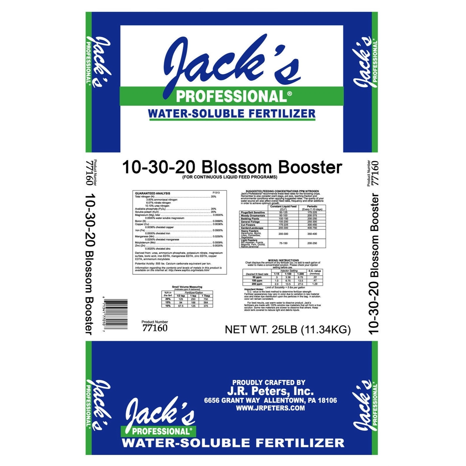 Jack's Professional 10-30-20 Blossom Booster Water-Soluble Fertilizer, 25lbs gallery