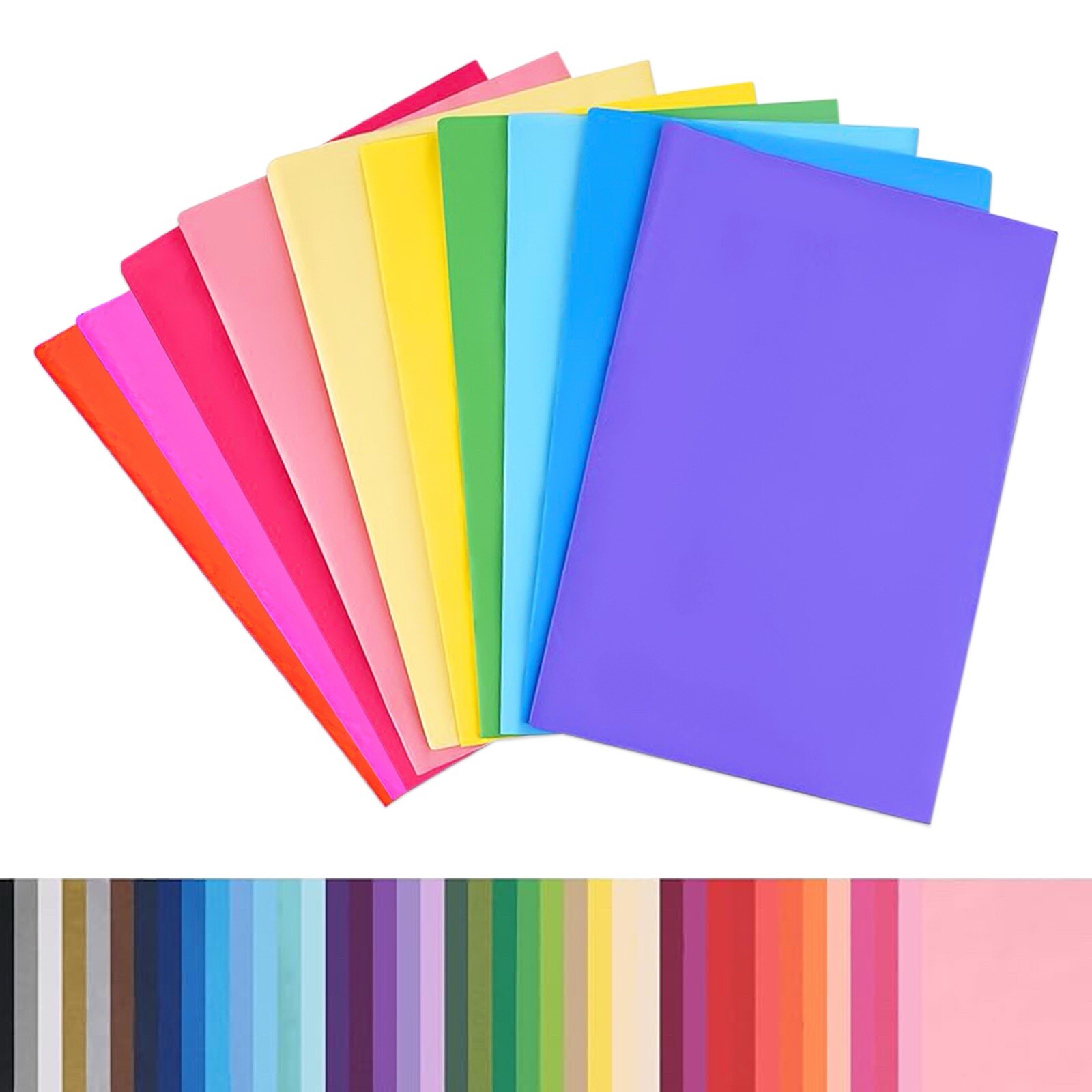 Tissue Wrapping Paper 10 Vibrant Colors Bulk 120 Sheets 26x20 Inches gallery