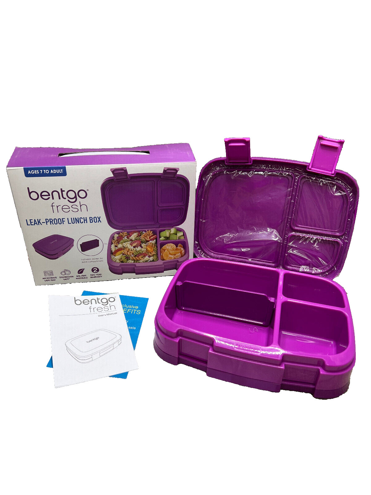 Bentgo Fresh Durable & Leak-Proof Purple All Ages Lunch Box purple gallery