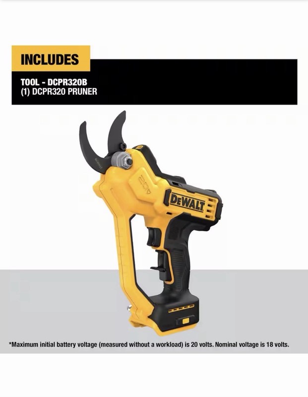 DEWALT DCPR320B 20V MAX Pruner Tool Only, LED Work Light, 1.5 in Cut Capacity gallery