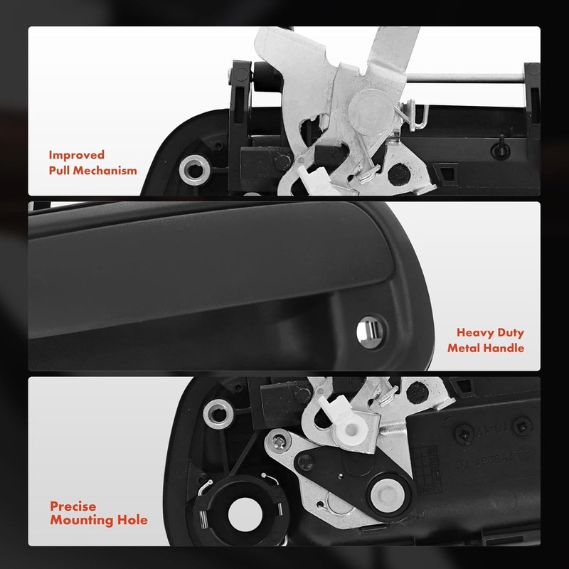 Metal Tailgate Handle with Keyhole for Toyota Tundra 2000–2006 Textured Black gallery