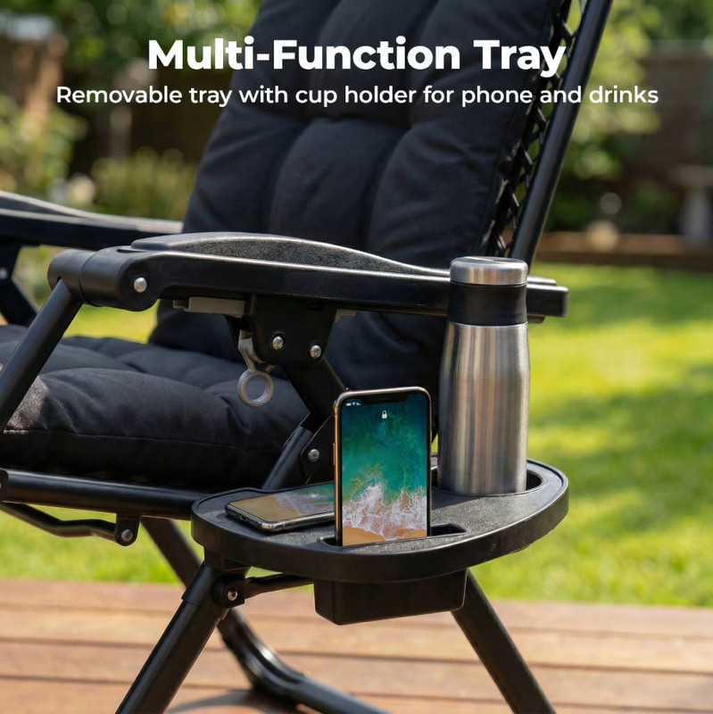 Zero Gravity Lounge Chair, Heavy-Duty Folding Recliner for Patio & Lawn gallery