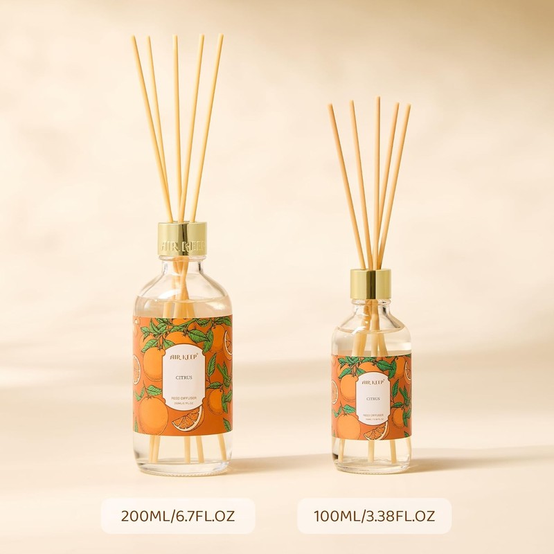 Airkeep Reed Diffuser Oil Set with Reed Sticks,Vanilla Aromatherapy Oil Scent Di gallery