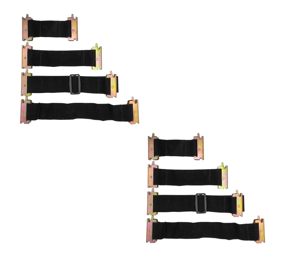 8Pcs E-Track Bungee Tie-Down Straps 2" Black Bungee Straps E-Track Accessories