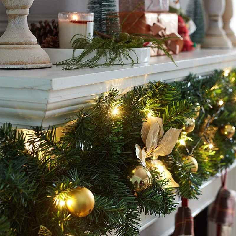 10FT Artificial Christmas Garland Non-lit Garland Indoor Outdoor Home Decoration gallery