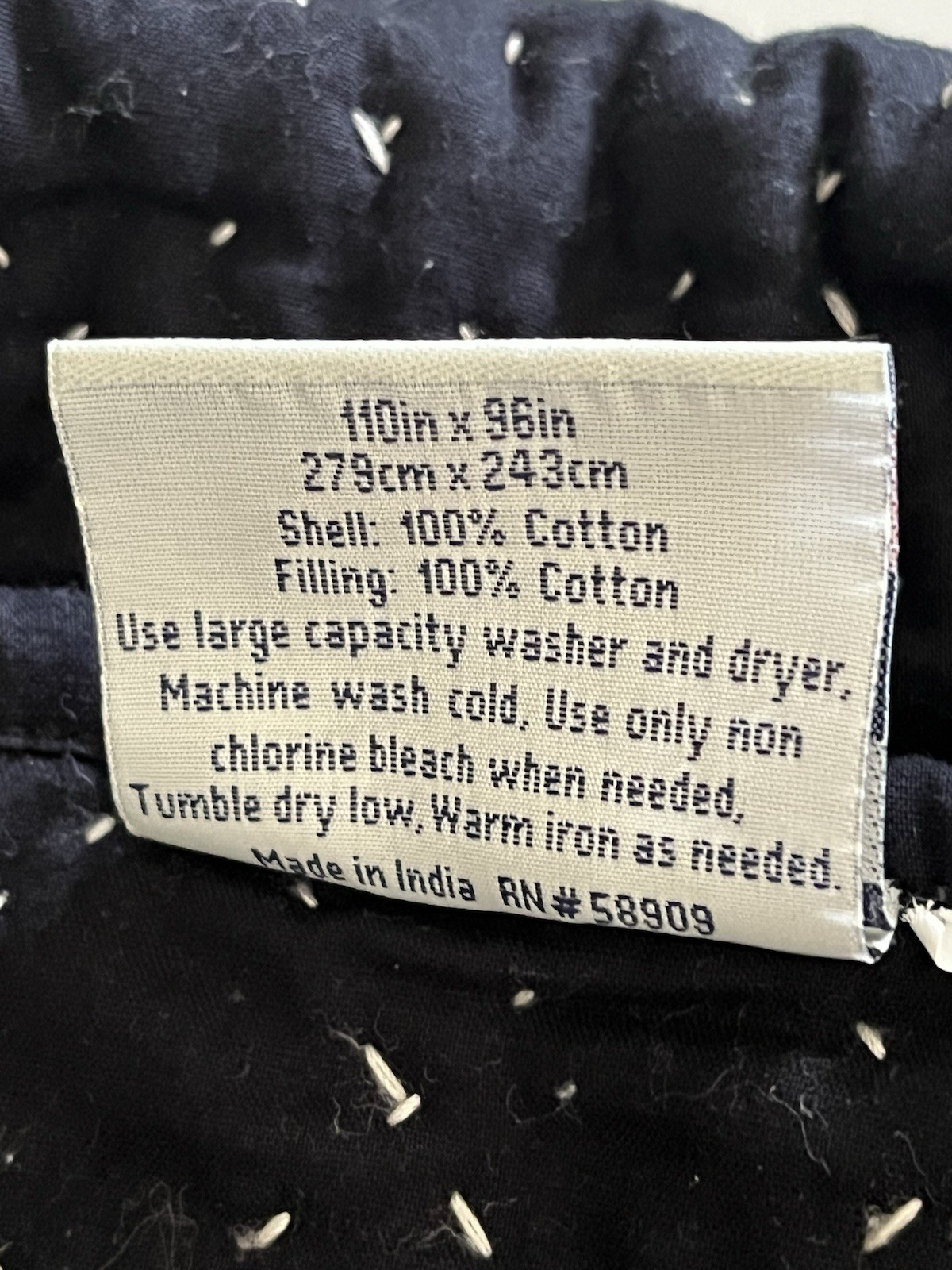 CREMIEUX Patchwork Quilt 110x98in 100% Cotton Black White Gray Multicolor KING gallery