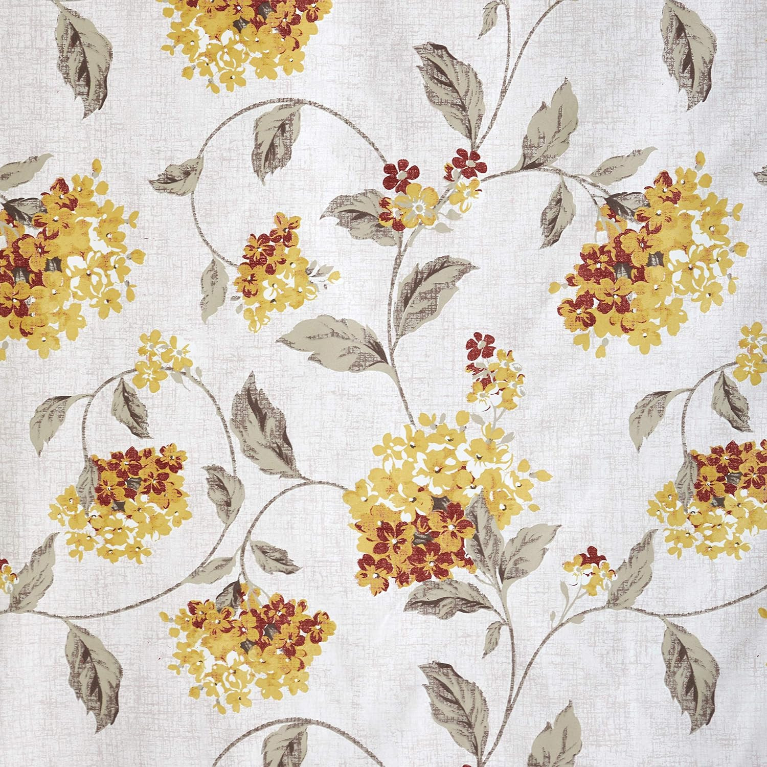 Modern Floral Warwick Window Curtain Panel, 50X95, Yellow gallery