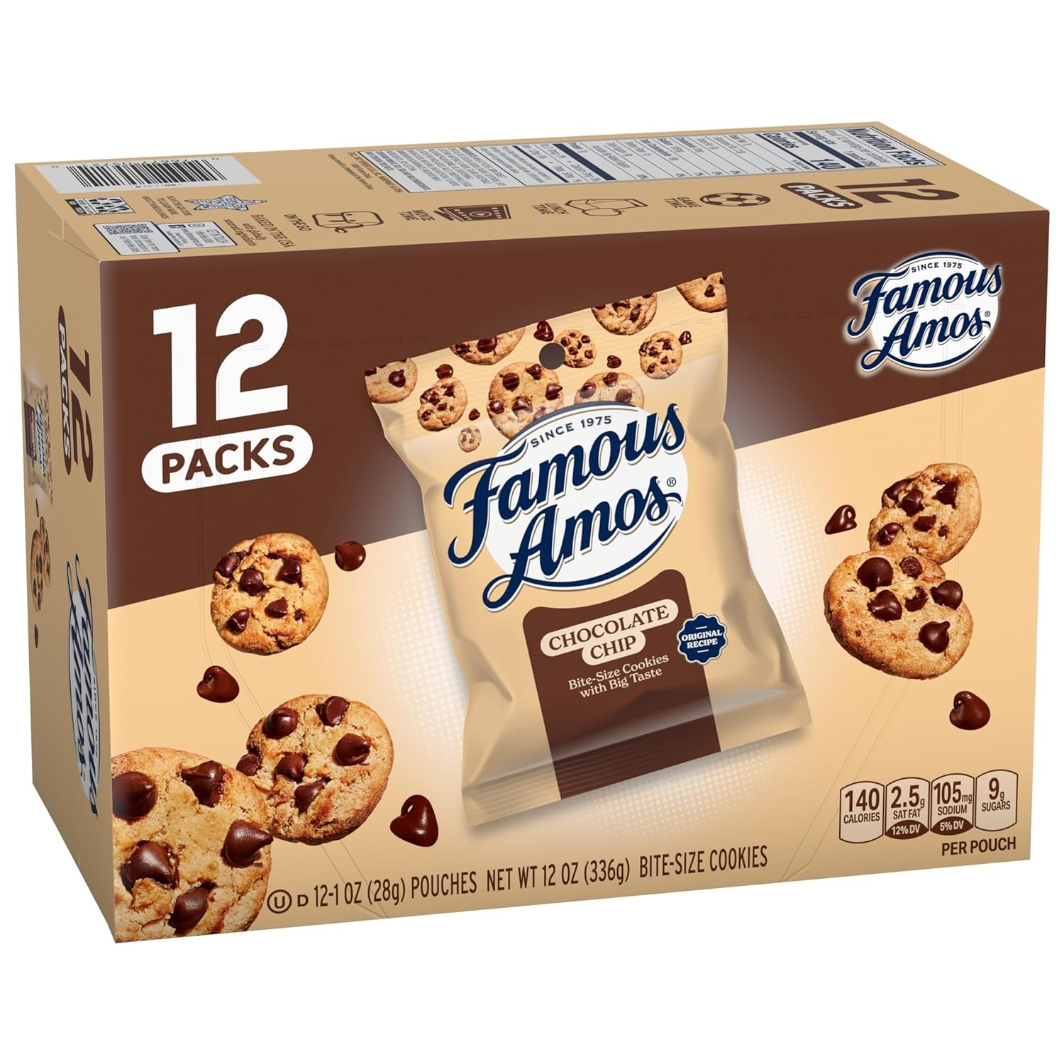 Famous Amos Classic Chocolate Chip Cookies, 1 Ounce Bag (Pack of 12) gallery