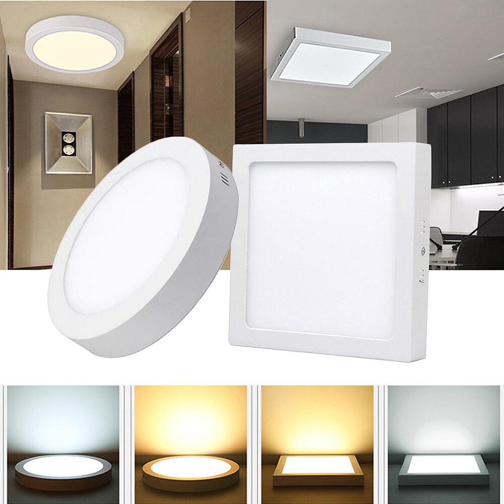 10/25/30W Dimmable Surface Mount LED Panel Light Ceiling Downlight Lamp 110-240V gallery