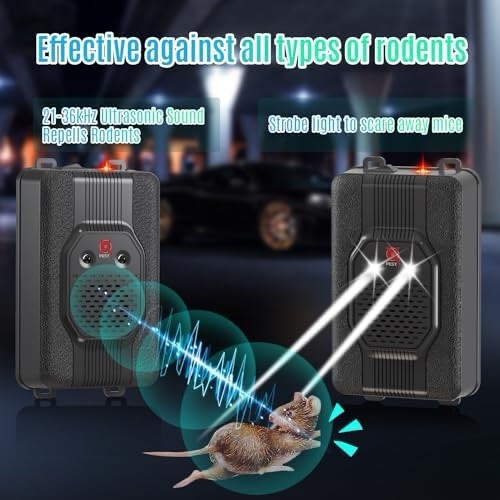 X-PEST Ultrasonic Rodent Repellent 4 Pack Battery Car Truck RV Garage Mouse Rat gallery