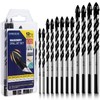 5 Pc or 12 Pc Masonry Drill Bit Set 1/8 to 1/2 inch Glass Tile Brick Cement Wood gallery