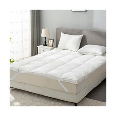 Goose Down Feather Bed Mattress Topper,Down Matress Topper Cover with Straps,…